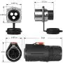 GaiRen Trolling Motor Plug Receptacle Set 3 Pin 80Amp, 12/24/36/48 Volt Marine Boat Power Waterproof IP67 Connector Plug for High Current Trolling Motors Compatible with 5/6 AWG wire