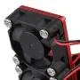 Mxfans N10108 Red Aluminum Alloy Plastic Motor heatsink with 2 Fans for RC 1:10 Car 540 550 Motor Heat Sink
