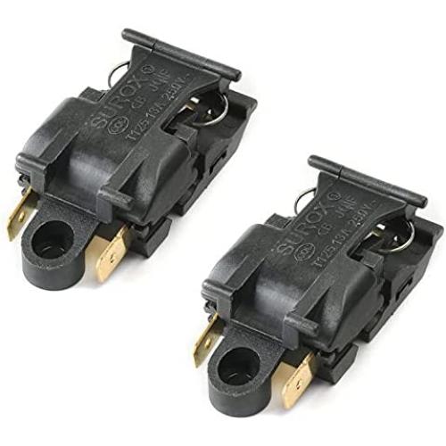 Fielect Electric Kettle Thermostat, Temperature Control Switch for Kettle, 250V 13A 2 Pin Terminal 2pcs