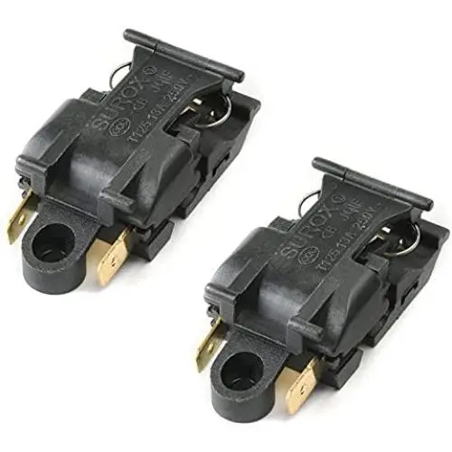 Fielect Electric Kettle Thermostat, Temperature Control Switch for Kettle, 250V 13A 2 Pin Terminal 2pcs