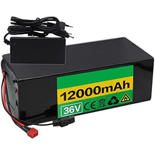 Wnicek 36 Volts E-Bike Lithium-ion Battery 36V 12AH 10S4P Rechargeable Battery Pack Customizable Lithium Battery for Motors Within 750W for Scooters Electric Tools Ebike with Charger