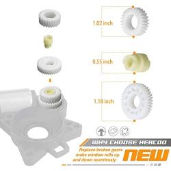 HERCOO Power Window Motors Gear Lift Regulator Repair Kit Replacement Compatible with Mazda 3 5 6 CX-7 CX-9 RX8
