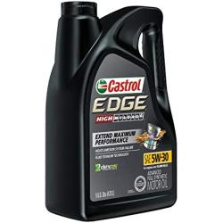 Castrol 03128C Edge High Mileage 5W-30 Advanced Full Synthetic Motor Oil, 5 Quart