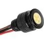 Oznium Bi-Color Amber/White LED Light Bolt - Flush Mount 12V Light for Bumper, Grille, Motorcycle w/Sleek Black Aluminum Housing & Screw Nut, Fits 11 mm Hole