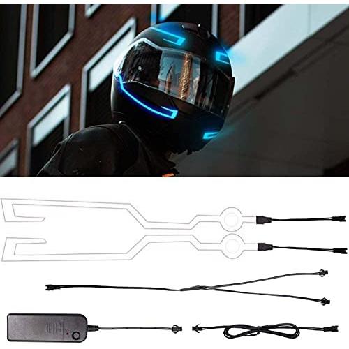 YnGia Motorcycle Neon EL Lights 2 in 1 Style 3 Mode Flash Wire Light for Motorbike Helmet Decoration