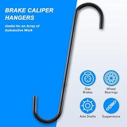 Brake Caliper Compression Tool, Pneumatic Brake Caliper Tool with 2 Caliper Hangers, 25pc Brake Caliper Wind Back Tool Professional Brake Tool Set Fits American, European, Japanese Autos