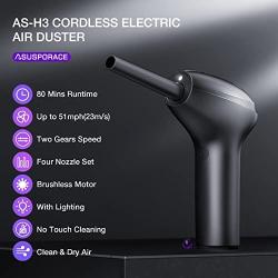 Electric Air Duster With 31000 rpm Brushless Motor, Low-noise Energy-saving for Computer/Home/Car/PC/Keyboard Cleaning, 7500mAh Rechargeable Cordless Air Blower Substitute for Compressed Air Can Spray