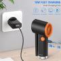 Cordless Air Duster for Computer Keyboard Cleaner, Replaces Compressed Air Cans, 6000mAh Fast Rechargeable Battery Powered, Portable Reusable Electric Air Blower,Stepless Speed Motor