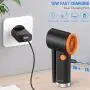 Aspirateur d'air sans fil pour nettoyage clavier ordinateur, remplace les buses d'air comprimé, batterie rechargeable 6000mAh, souffleur d'air électrique portable et réutilisable, moteur à vitesse variable. Aspirateur d'air sans fil pour nettoyage clavier ordinateur, remplace les buses d'air comprimé, batterie rechargeable 6000mAh, souffleur d'air électrique portable et réutilisable, moteur à vitesse variable.