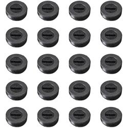 Heyiarbeit Carbon Brush Holder Caps 14mm O.D. 5mm Thickness Electric Motor Brush Cover Plastic Fitting Thread Black 20pcs