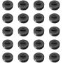 Heyiarbeit Carbon Brush Holder Caps 14mm O.D. 5mm Thickness Electric Motor Brush Cover Plastic Fitting Thread Black 20pcs