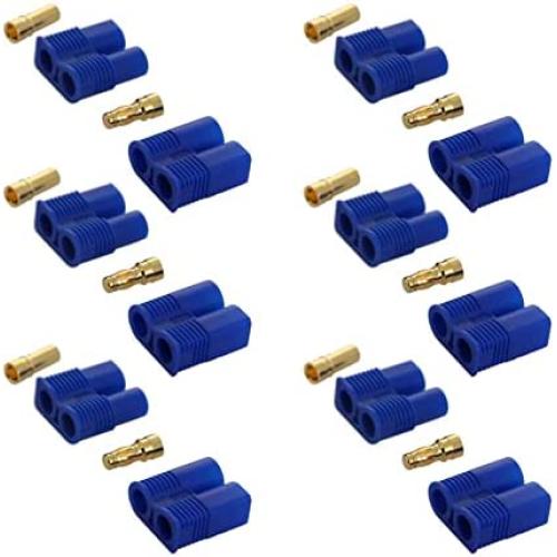 Heyiarbeit 6 Sets EC3 Connector 3.5mm Gold Bullet Banana Plug Male Female for RC ESC Lipo Battery Electric Motor DIY