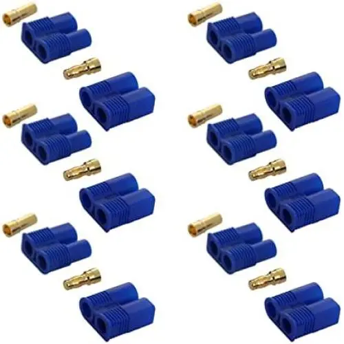 Heyiarbeit 6 Sets EC3 Connector 3.5mm Gold Bullet Banana Plug Male Female for RC ESC Lipo Battery Electric Motor DIY