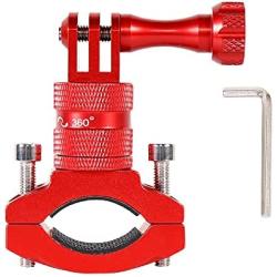 Bike Handlebar Mount for Gopro Hero 9/8/7/6/5/4/3 Session Sj4000 Yi 4K AKASO Campark,Aluminium 360 Degree Rotation Mountain Bicycle Motorcycle Camera Clamp Clip, for Biking, Motorcycling (Blue)