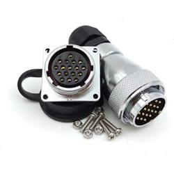 WF28 Matel Connector φ28mm Industrial Connector Industrial Device Power Plug 5PIN 7PIN 10PIN 12PIN 16PIN 17PIN 20PIN 24PIN 26PIN Electrical Motor Power Charger Plug Aviation Connector (17PIN, 1SET)