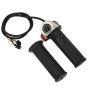 Brush Controller with Throttle Handle Kit, 24V 500W Durable Aluminum Alloy & Plastic Universal Brush Controller with LCD Display Electric Bicycle Modification Accessories