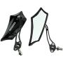 ESUPPORT Black Universal Motorcycle Motorbike Bike 8mm 10mm Rear View Side Mirror Scooter ATV