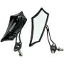 ESUPPORT Black Universal Motorcycle Motorbike Bike 8mm 10mm Rear View Side Mirror Scooter ATV