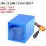 Wnicek 36V E-Bike Battery 18.2AH 21AH 10S7P Lithium-ion Battery Pack Customizable high-Capacity Battery Fit for 100W 200W 250W 350W 500W 750W Electric Bikes Motor with 42V 2A Charger