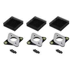 3Dman Nema17 Stepper Motor Steel and Rubber Vibration Dampers with M3 Screw + 3pcs Heat Sinks for Creality CR 10 10S Ender 3 and Other 3D Printers, CNC - 3 PCS