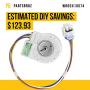 WR60X10307 WR60X10074 Evaporator Fan Motor by PartsBroz - Compatible Hotpoint, GE Refrigerator Parts & Accessories - Replaces AP3191003 EA304658 PS304658 - Upgraded Cool Air Producer for Home Fridge
