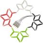 Upgraded Propellers Three Blades Main Blade Propeller Motors with Metal Gears for Hubsan H502E H502S Drone Replacement CCW CW RC Quadcopter Spare Parts Set (4 Colors)