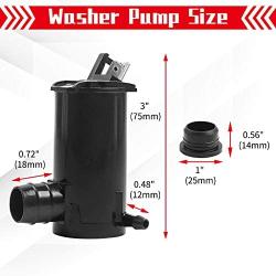 Windshield Washer Pump Replacement for Acura/Honda/Suzuki - OTUAYAUTO Factory OE Style with Grommet 89001132