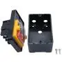 mxuteuk Waterproof Push Button Switch Motor On Off Switch Start Stop Switch Self Lock Mechanical Equipment Control Station 10A AC 220V/380V KAO-10KH