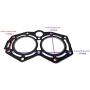 Boat motors replaces Nissan Tohatsu Outboard M NS 25HP 30HP 346-01005-2 1 0M 27-8129391 812939 1 Cylinder Head Gasket Mercury Mercruiser Quicksilver 8129391 Cyl 2-stroke Outboard motor