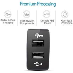 MNJ Motor Dual Car USB Power Socket for Smart Phone PDA iPad iPhone 2 Port Charger Replacement Compatible with Toyota 2.1A Quick Charge