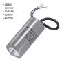 uxcell CBB60 Run Capacitor 30uF 450V AC 2 Wires 50/60Hz Cylinder 96x45mm with Terminal, M8 Fixing Stud for Air Compressor Water Pump Motor