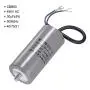 uxcell CBB60 Run Capacitor 30uF 450V AC 2 Wires 50/60Hz Cylinder 96x45mm with Terminal, M8 Fixing Stud for Air Compressor Water Pump Motor
