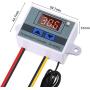 Alinan 4pcs 12V 10A 120W XH-W3001 Digital LED Temperature Controller Mini Thermostat Switch with Waterproof NTC 10K Thermistor Sensor Probe, -50℃ to 110℃ Heating/Cooling Temperature Control