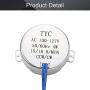 Fielect Synchronous Motor AC 110V 15-18RPM Turntable Motor CCW Direction 4W TYC-50 Horizontal Hole Tapping Shaft