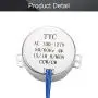 Fielect 2Pcs Synchronous Motor AC 110V 15-18RPM Turntable Motor CCW Direction 4W TYC-50 Horizontal Hole Tapping Shaft
