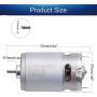 Fielect 18V DC Motor 20500RPM Round Shaft High Torque Electric Motor for DIY Electric/Electronic Projects, Drills, Robots, RC Vehicals, Remote Controlled Cars/Robot, Saw Repair/Replacement Engine