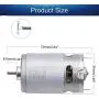 Fielect 18V DC Motor 20500RPM Round Shaft High Torque Electric Motor for DIY Electric/Electronic Projects, Drills, Robots, RC Vehicals, Remote Controlled Cars/Robot, Saw Repair/Replacement Engine