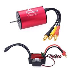 KingVal Replacement 2430 5800KV Waterproof Brushless Motor Shaft 2.0mm with 25A Brushless ESC Compatible with 1/16 1/18 RC Car