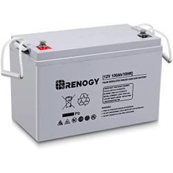 Renogy Deep Cycle AGM Battery 12 Volt 100Ah, 3% Self-Discharge Rate, 2000A Max Discharge Current, Safe Charge Most Home Appliances for RV, Camping, Cabin, Marine and Off-Grid System, Maintenance-Free
