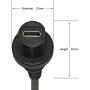 CERRXIAN 30cm Right Angle Gold Plated USB Type C 3.1 Mount Extension Dash Flush Cable for Car, Boat, Motorcycle, Truck Dashboard(R-USBC3.1)