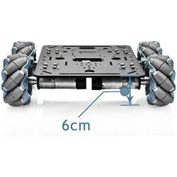 OSOYOO 4WD Omni Wheel Robotic Mecanum Wheel Robot Car Platform Chassis with DC Speed Encoder Motor for Arduino/Raspberry Pi
