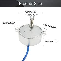 Fielect 2Pcs Synchronous Motor AC 110V 20-24RPM Turntable Motor CW/CCW Direction 4W TYC-50 Horizontal Hole Shaft