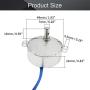 Fielect 2Pcs Synchronous Motor AC 110V 60-70RPM Turntable Motor CW/CCW Direction 4W TYC-50 Horizontal Hole Shaft