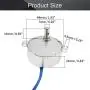 Fielect 2Pcs Synchronous Motor AC 110V 20-24RPM Turntable Motor CW/CCW Direction 4W TYC-50 Horizontal Hole Shaft