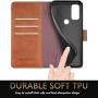 SUANPOT RFID Blocking Wallet case for (Motorola Moto G Pure 2021 ，Light Brown