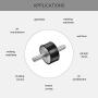 uxcell M10 Rubber Mounts, 2pcs Male/Male Shock Absorber, for Motor Generator Compressor Garage Reverse Pump Impact Air Generator Bobbins, D40mmxH20mm