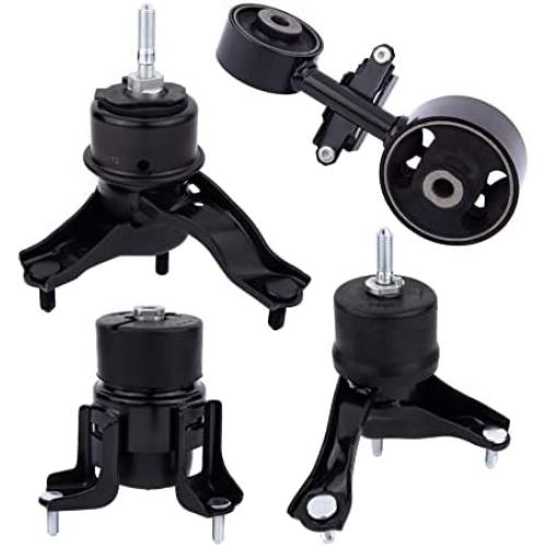 Engine Motor and Transmission Mount Set of 4 - Compatible with Toyota Camry Motor Mounts 2002-2006 2.4L Automatic Trans - Replaces A4203, A4211, A4204, A4207 - Front, Right, Rear, Upper