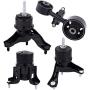 Engine Motor and Transmission Mount Set of 4 - Compatible with Toyota Camry Motor Mounts 2002-2006 2.4L Automatic Trans - Replaces A4203, A4211, A4204, A4207 - Front, Right, Rear, Upper