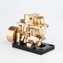 DjuiinoStar 2-Cylinder Mini Steam Engine for 40cm Miniature Retro Steamboat, 3000RPM at 0.4MPA, Double Cylinder Swing Engine, Fancy Engine Model for DIY (with No Boiler)