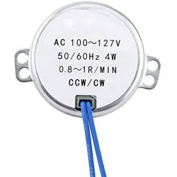 Synchronous Synchron Motor 50/60Hz AC 100-127V CCW/CW 4W Geared Motor 0.8-1RPM / 2.5-3RPM / 10-12RPM / 15-18RPM (0.8-1RPM)